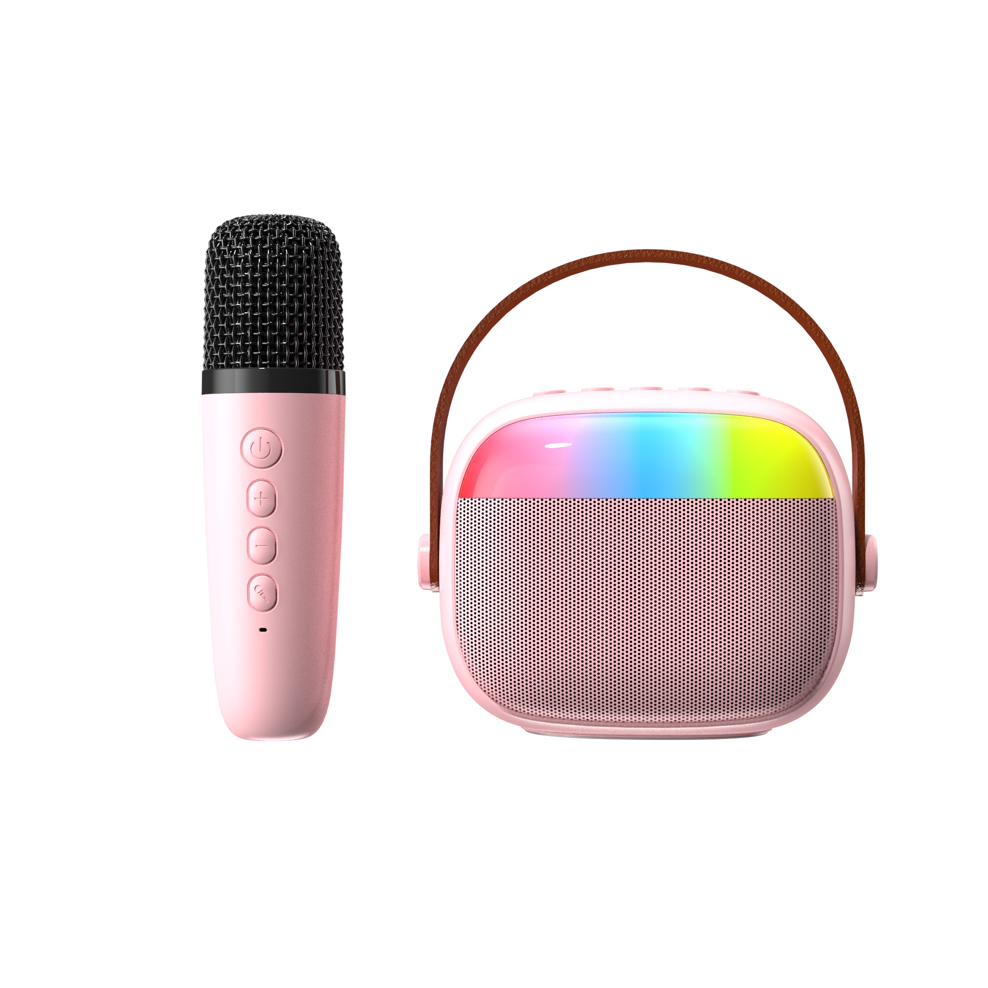 Mini Portable Karaoke Speaker With Dual Microphone BT 5.0 Wireless Speakers