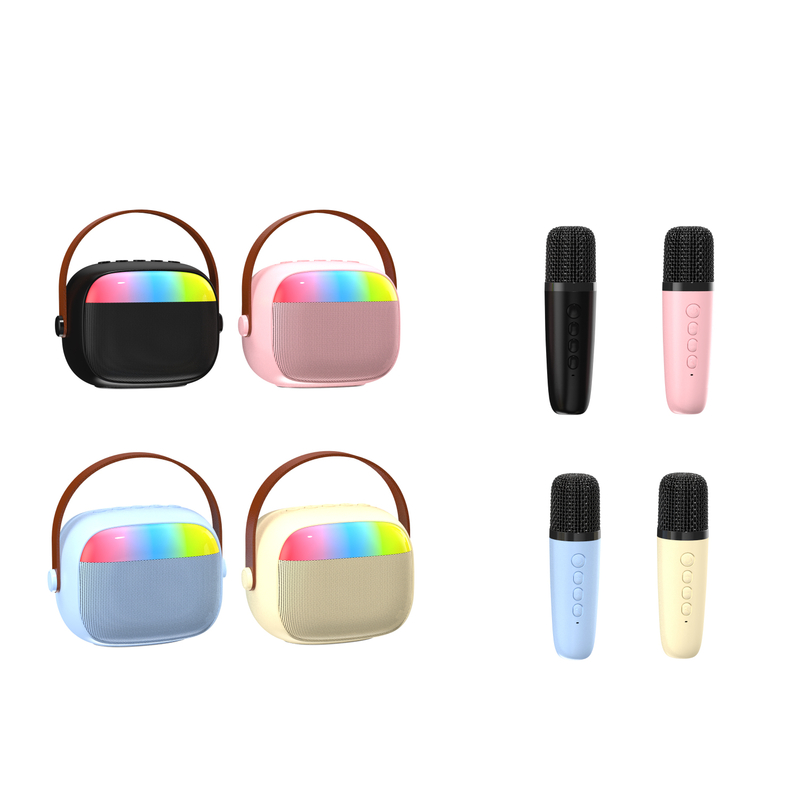 Mini Portable Karaoke Speaker With Dual Microphone BT 5.0 Wireless Speakers