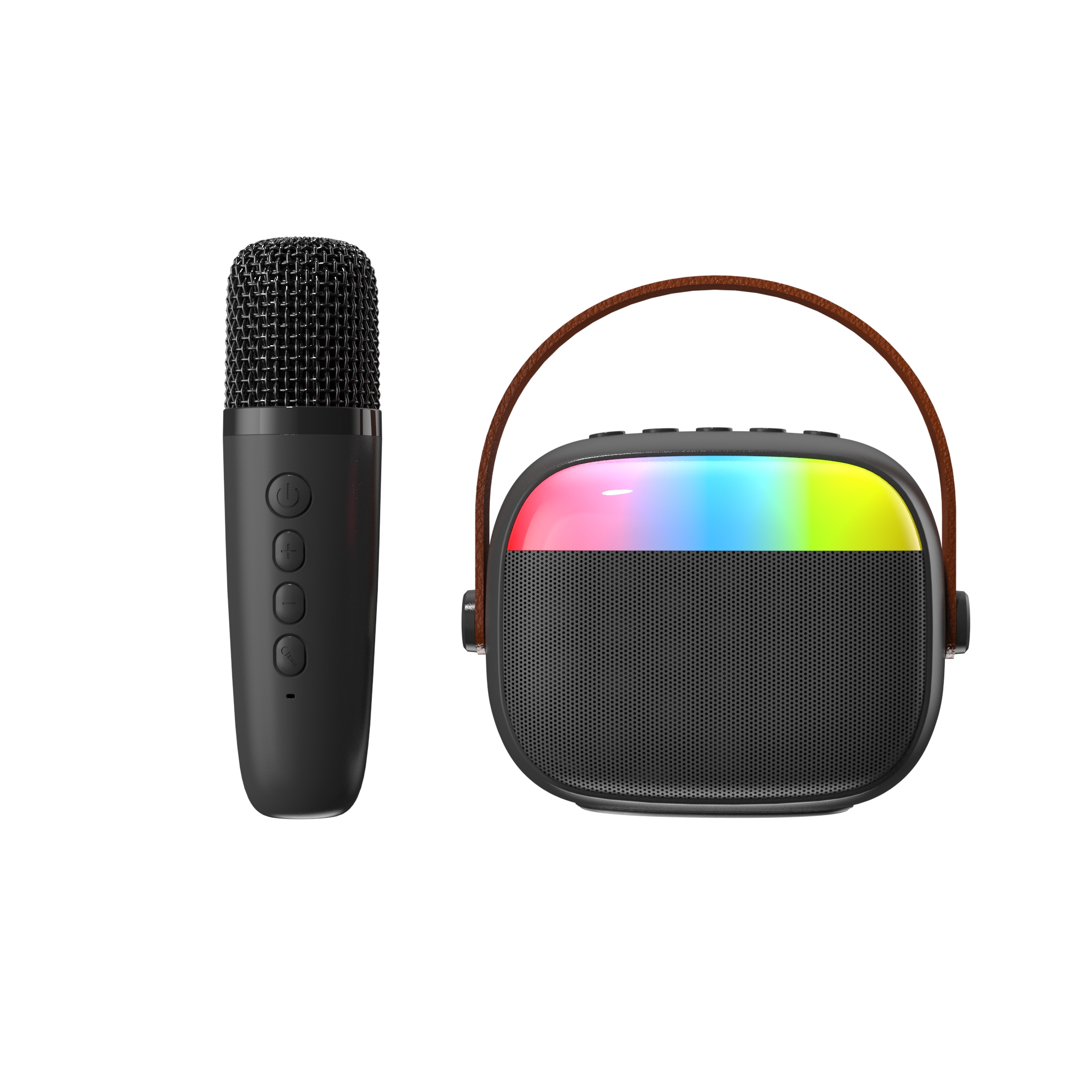 Mini Portable Karaoke Speaker With Dual Microphone BT 5.0 Wireless Speakers